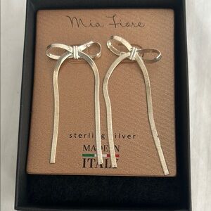 Mia Fiore Sterling Silver Bow Earrings